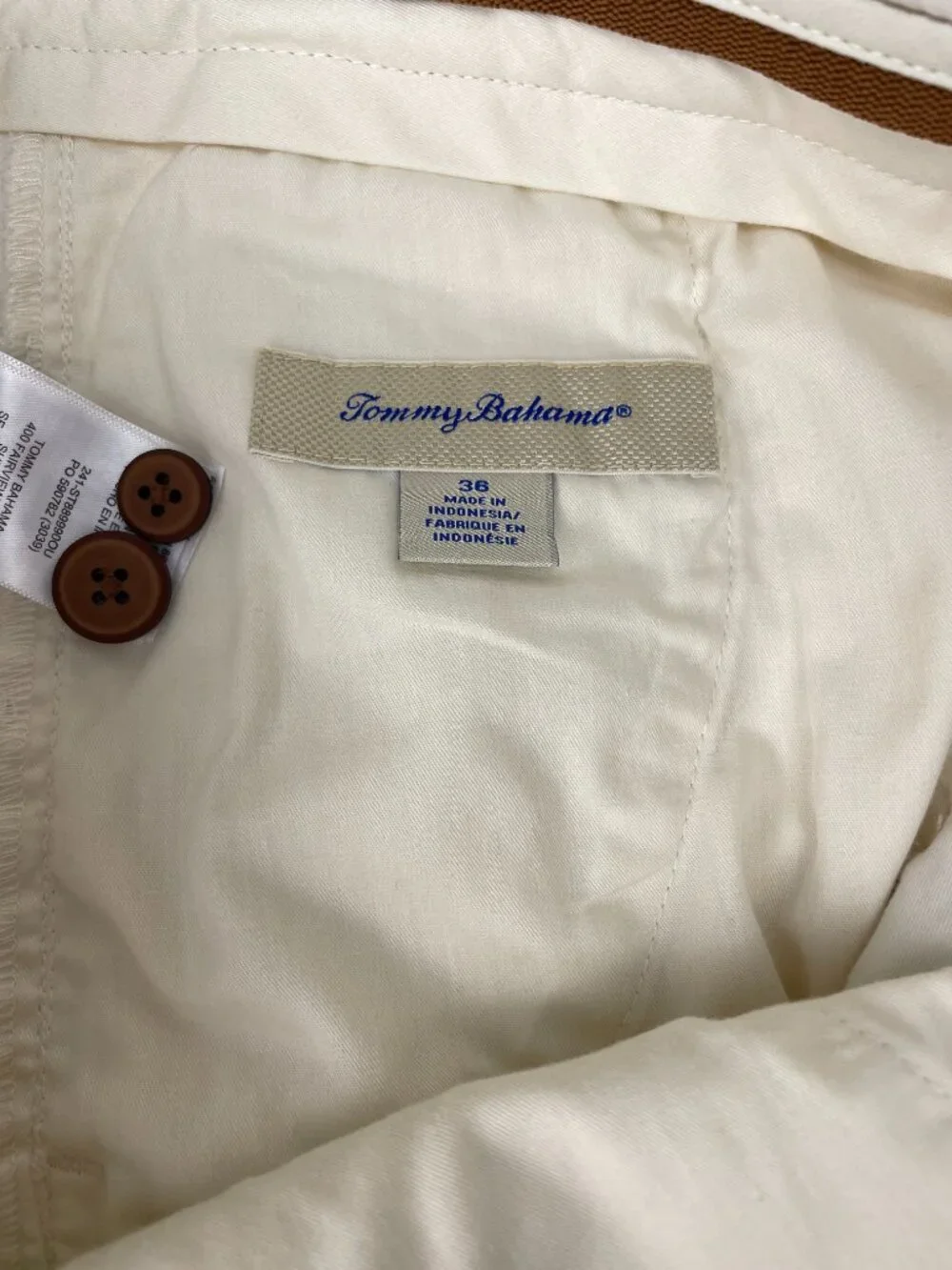 Tommy Bahama Boracay Island Shorts‎ White Leg Pockets Size 36